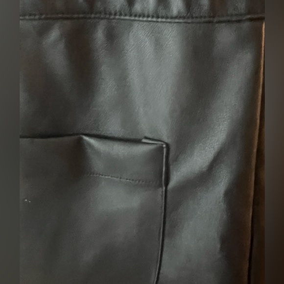 NWT Vegan Leather Black overalls size small and size Medium 🌹 - Picture 5 of 6